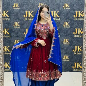 Hand Work original Crsytal & mirror work 9000 phoenix velvet