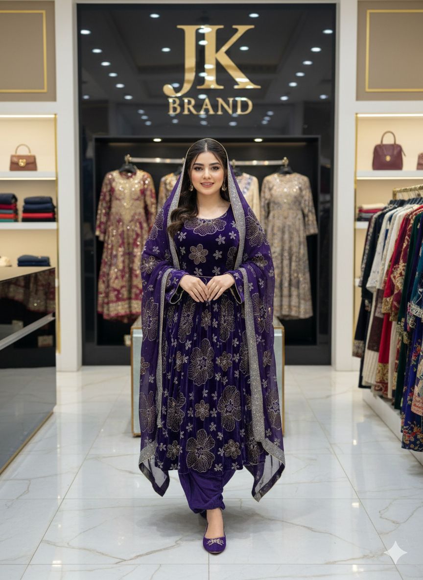 Original 9000 Phoenix Velvet Double Stone Work