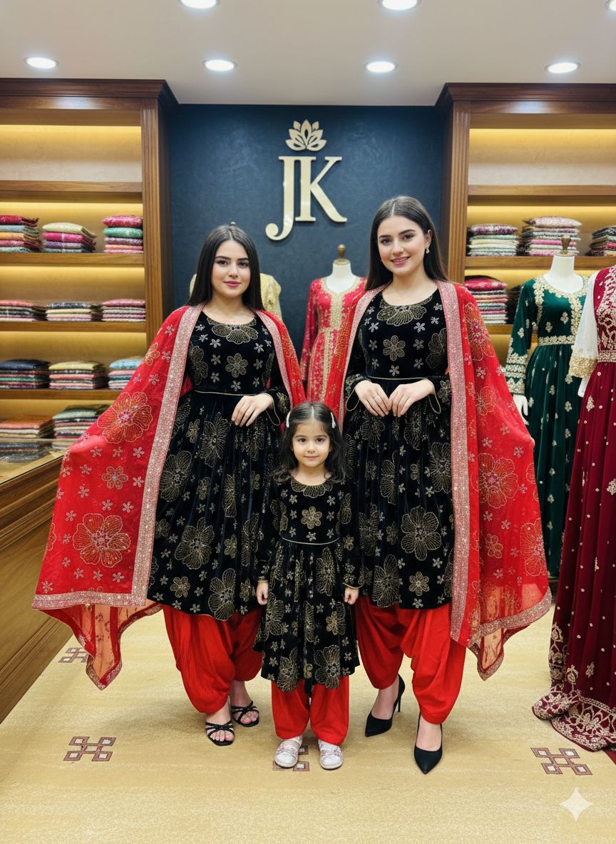 Original 9000 Phoenix Velvet Double Stone Work - Image 5