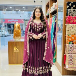 Original 9000 Phoenix Velvet Hand Work Full Diamonds Work