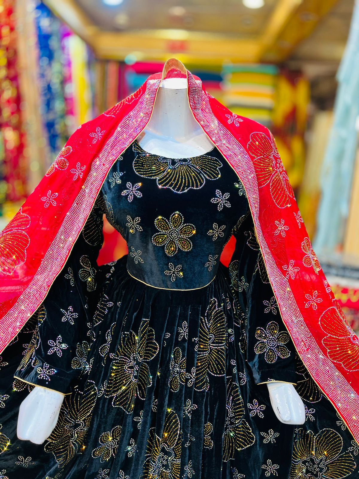 Original 9000 Phoenix Velvet Double Stone Work - Image 7