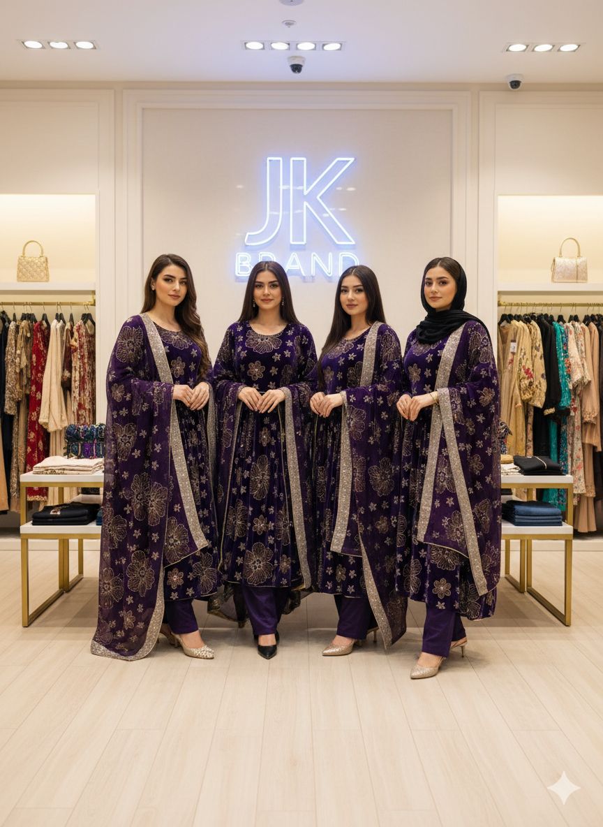 Original 9000 Phoenix Velvet Double Stone Work - Image 2