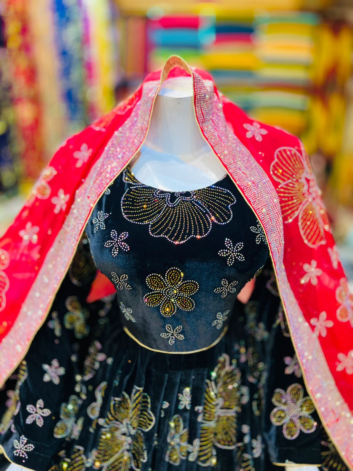 Original 9000 Phoenix Velvet Double Stone Work - Image 8