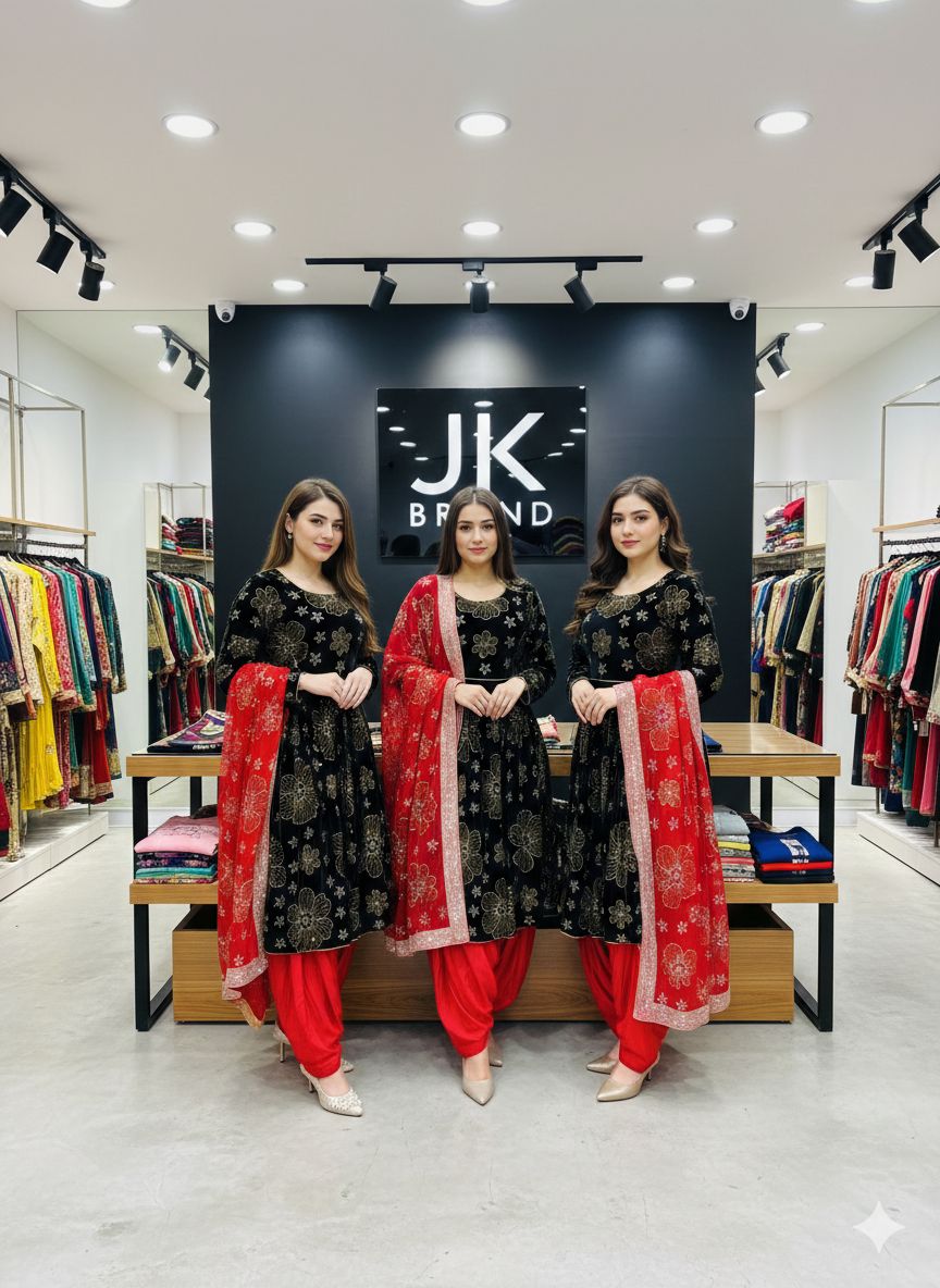 Original 9000 Phoenix Velvet Double Stone Work - Image 3