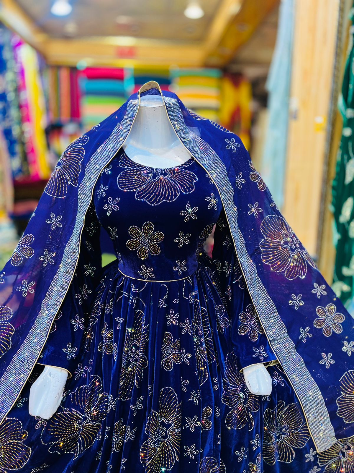 Original 9000 Phoenix Velvet Double Stone Work - Image 8