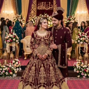 Bride Dress Hand Work Velvet