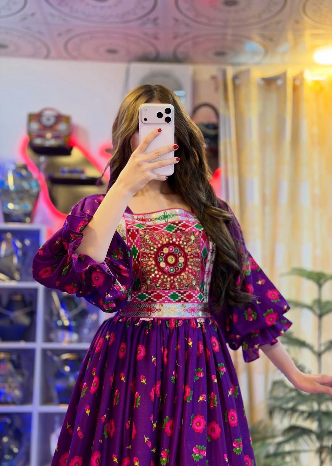 Beautiful Gully bakhmal Afghani Frock - Image 5
