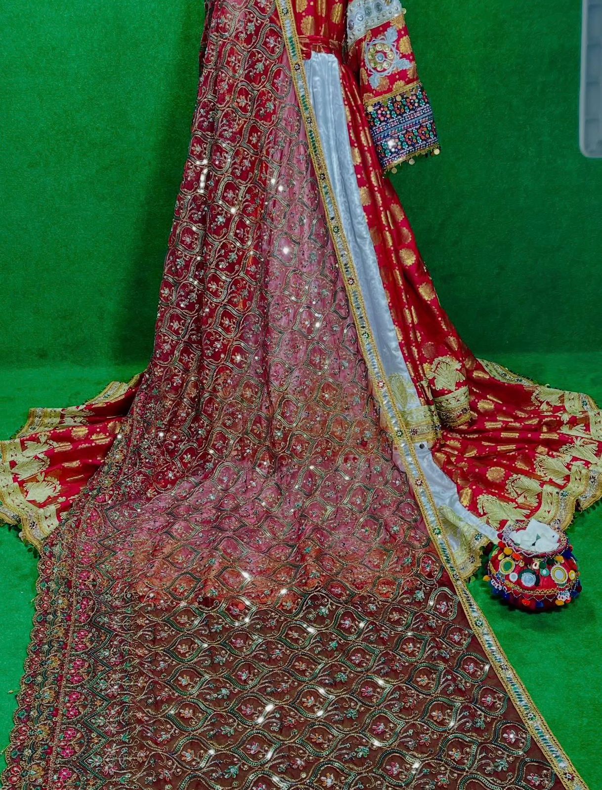 Afghan Traditional Kuchi Bridal Gown - Image 11