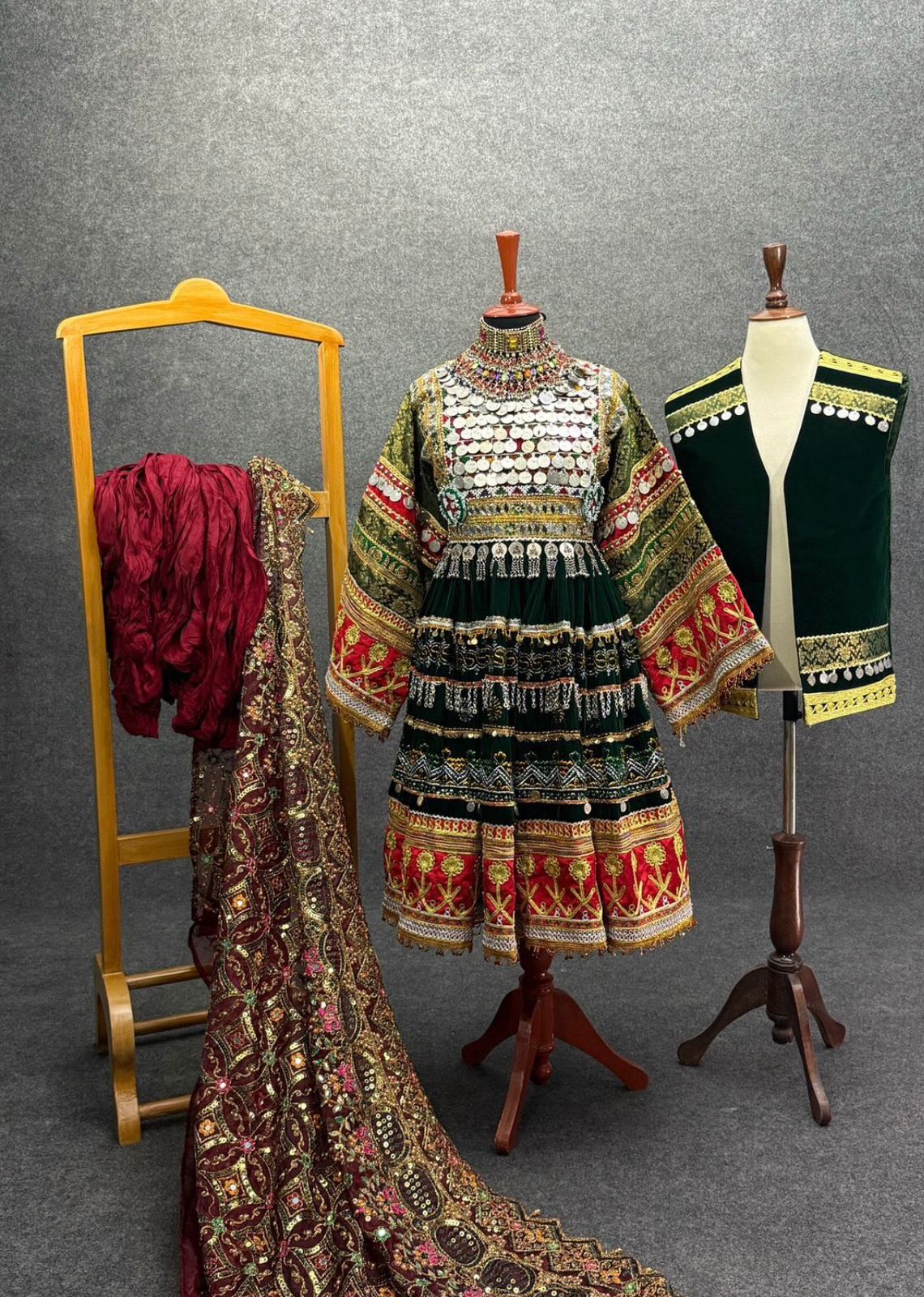 Afghan Traditional Kuchi Bridal Gown