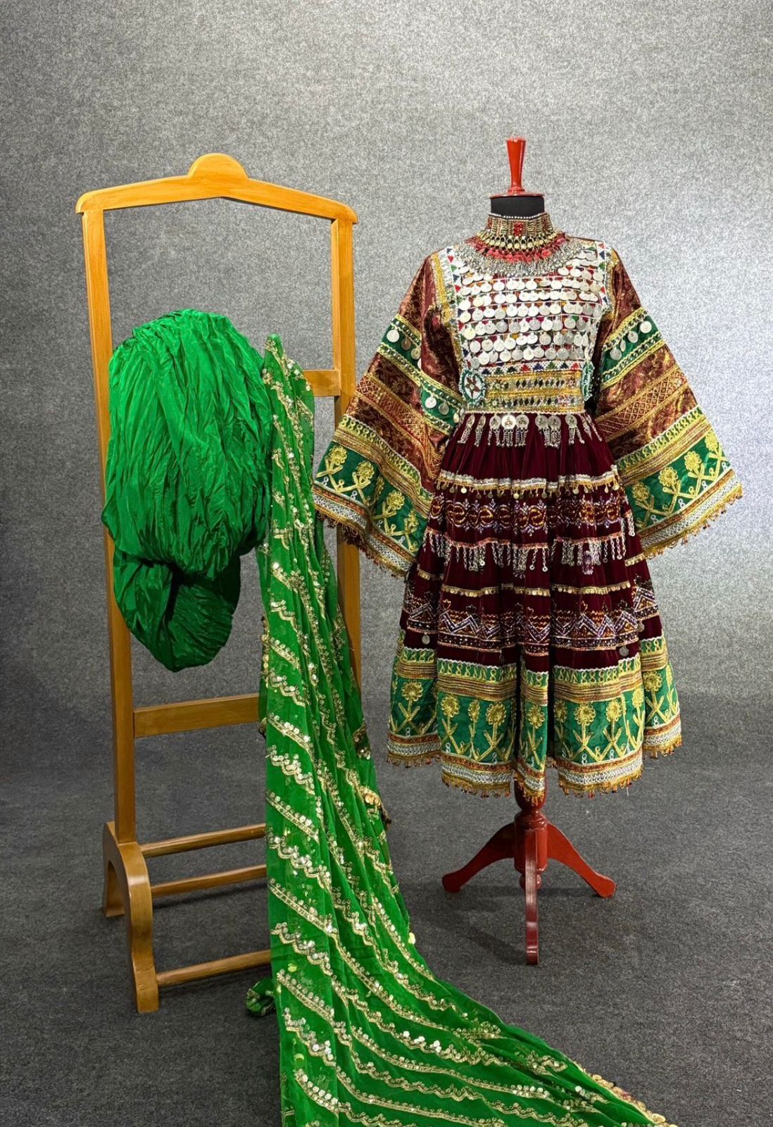 Afghan Traditional Kuchi Bridal Gown - Image 2