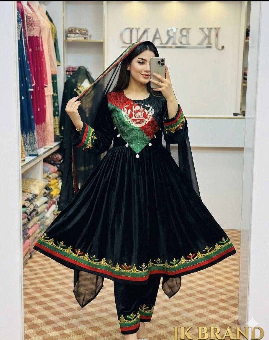 Beautiful Afghanistan Flag Dress - Image 3