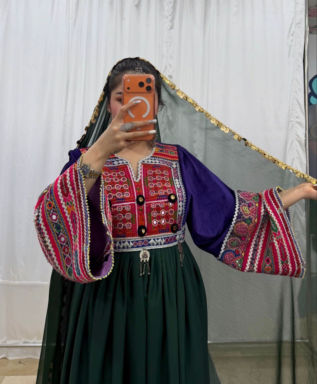 Beautiful Gandi Afghani Frock - Image 5