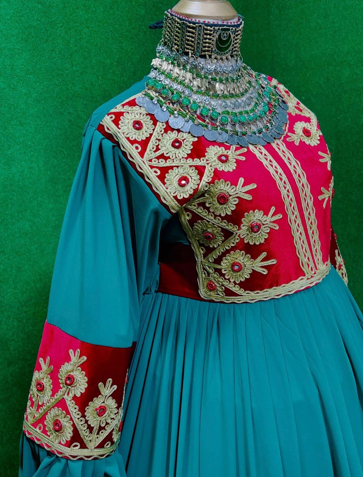 Afghan Traditional Kuchi Bridal Gown - Image 7