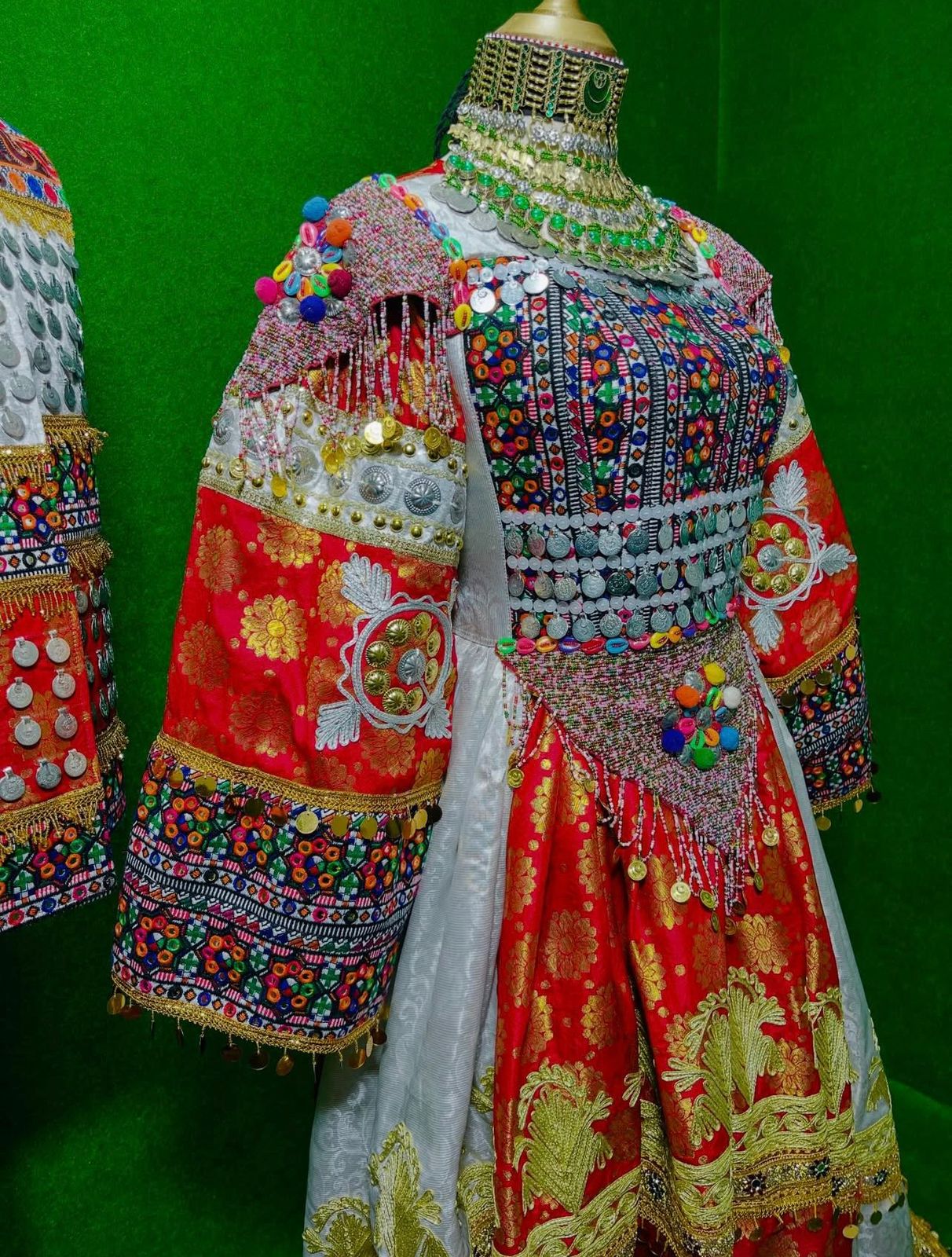 Afghan Traditional Kuchi Bridal Gown - Image 9