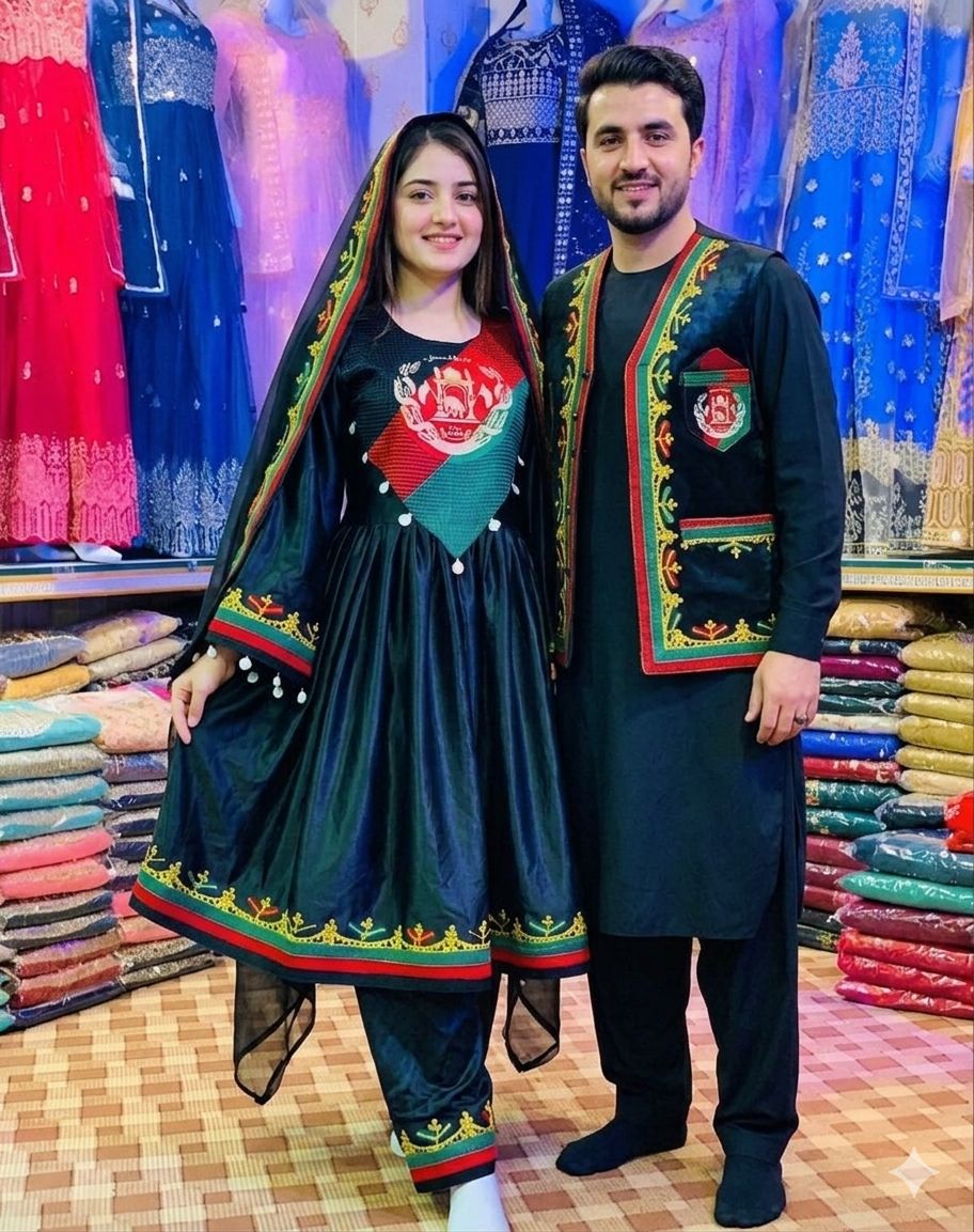 Beautiful Afghanistan Flag Dress - Image 5
