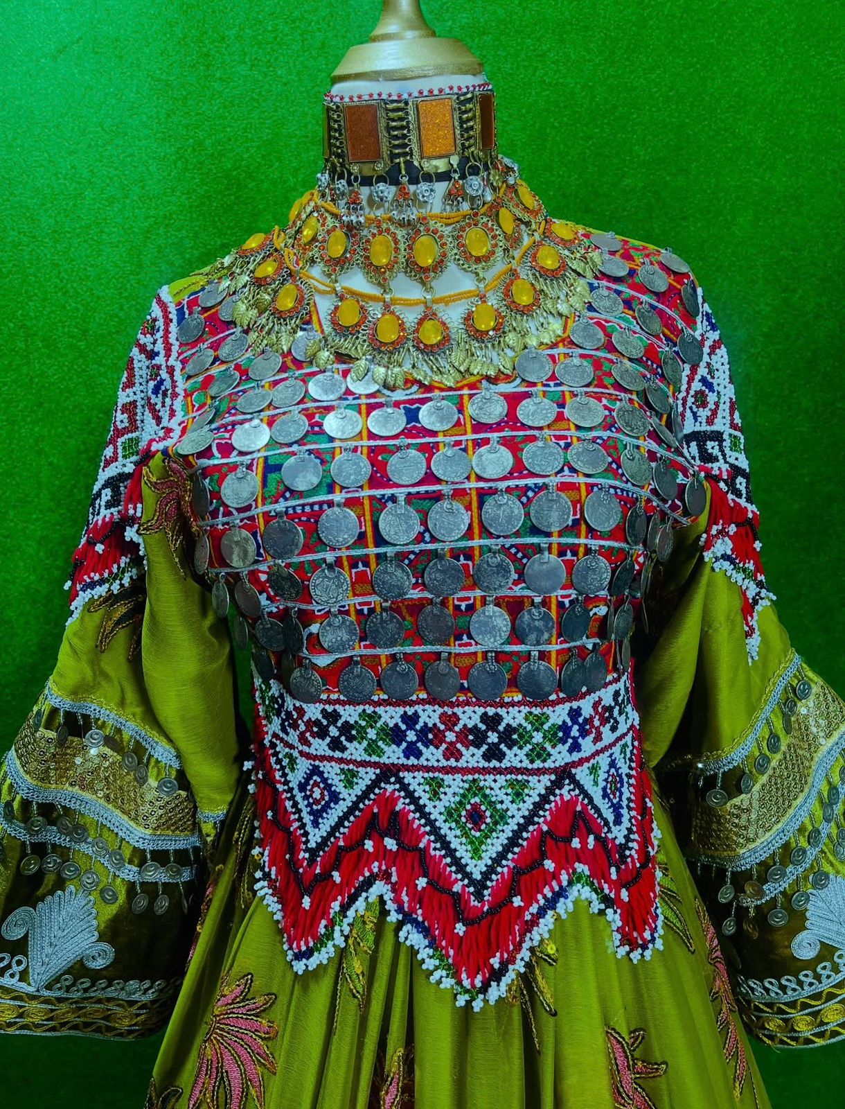 Afghan Traditional Kuchi Bridal Gown - Image 5