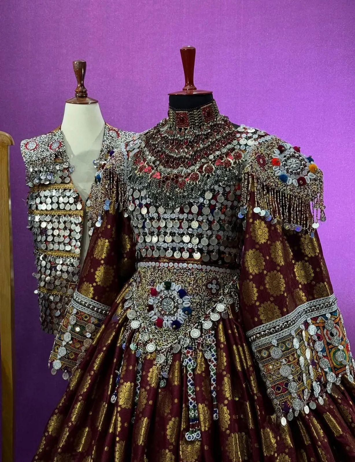Afghan Traditional Kuchi Bridal Gown - Image 4