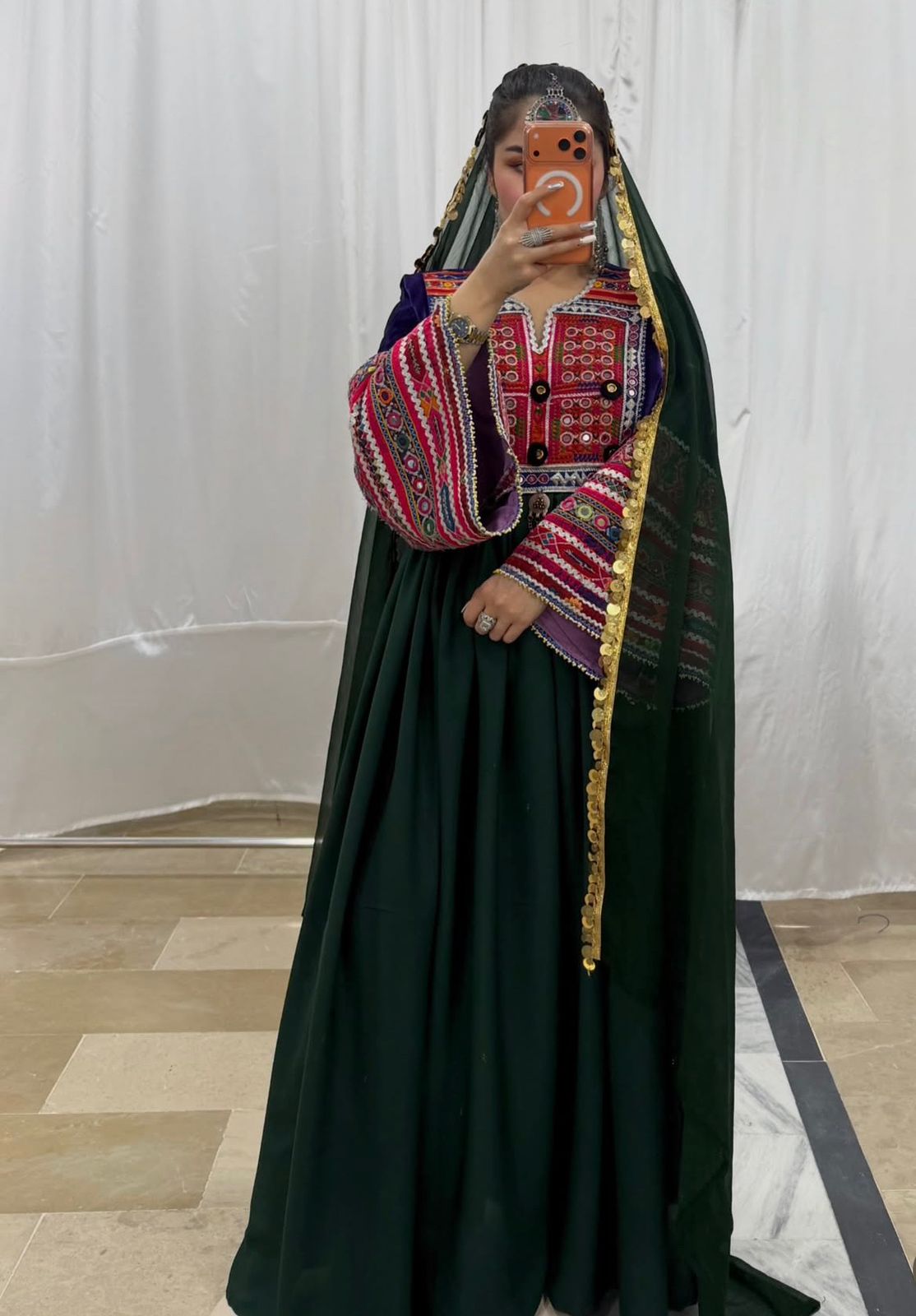 Beautiful Gandi Afghani Frock - Image 2