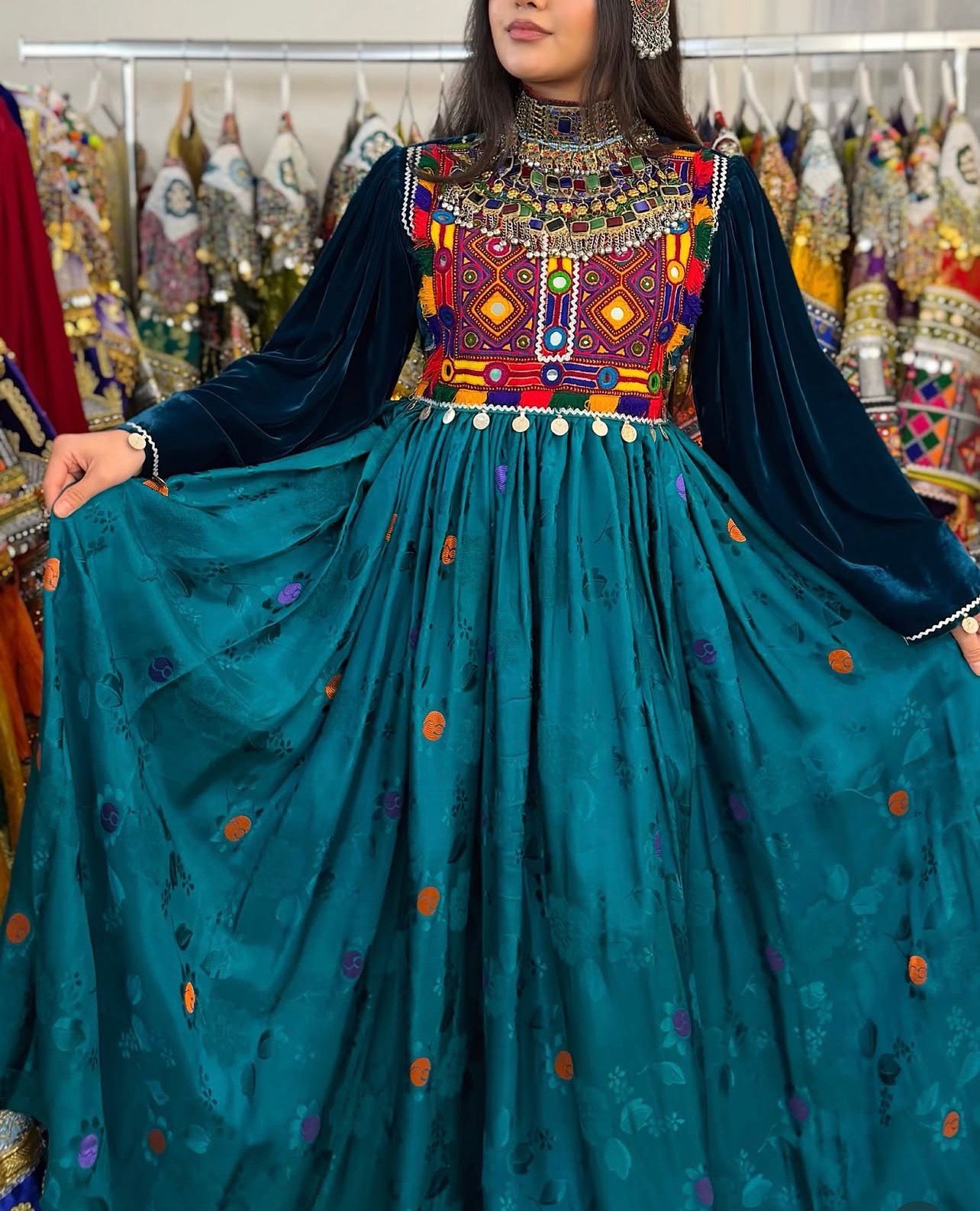 Most Beautiful Gandi Afghani Frock - Image 3