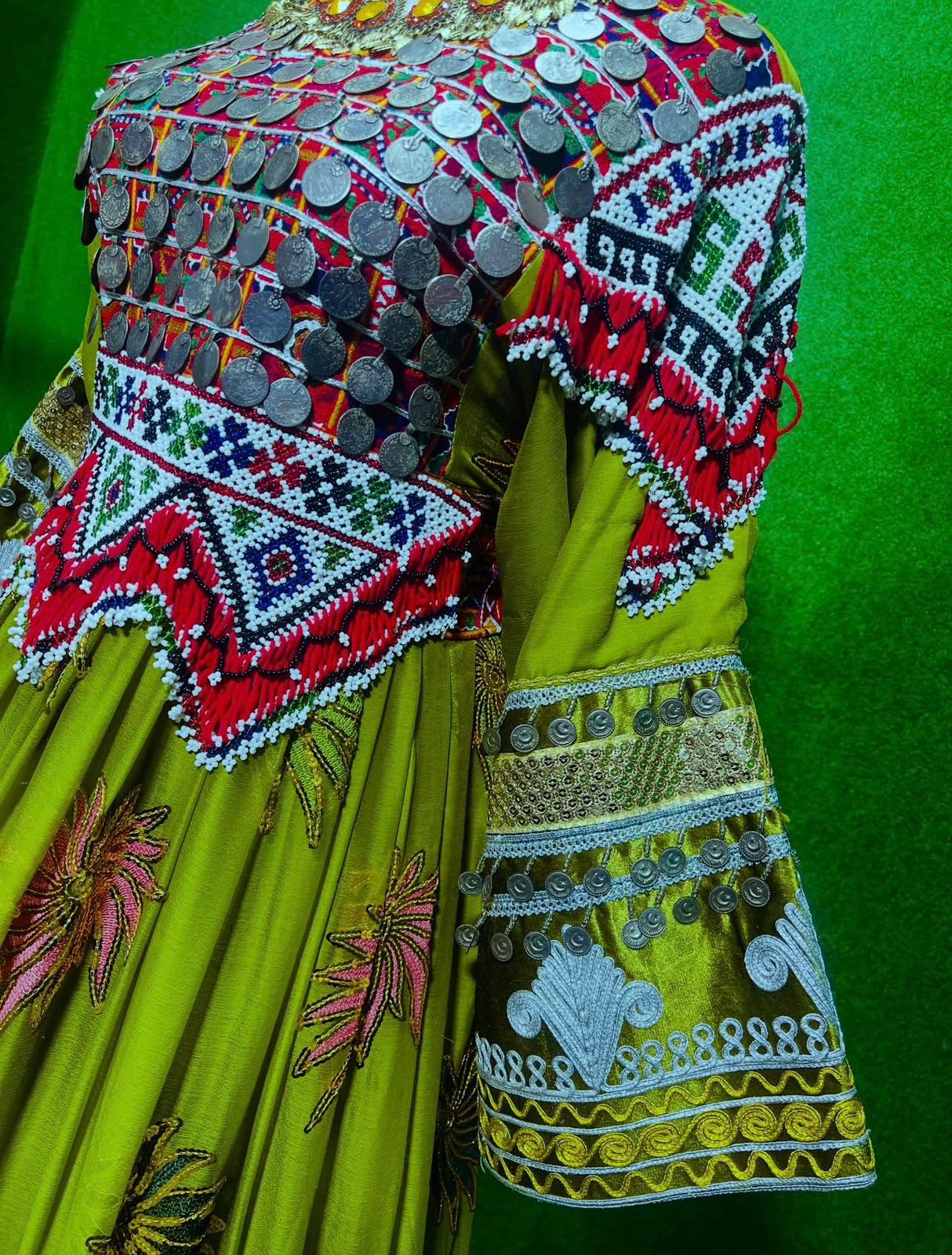 Afghan Traditional Kuchi Bridal Gown - Image 4