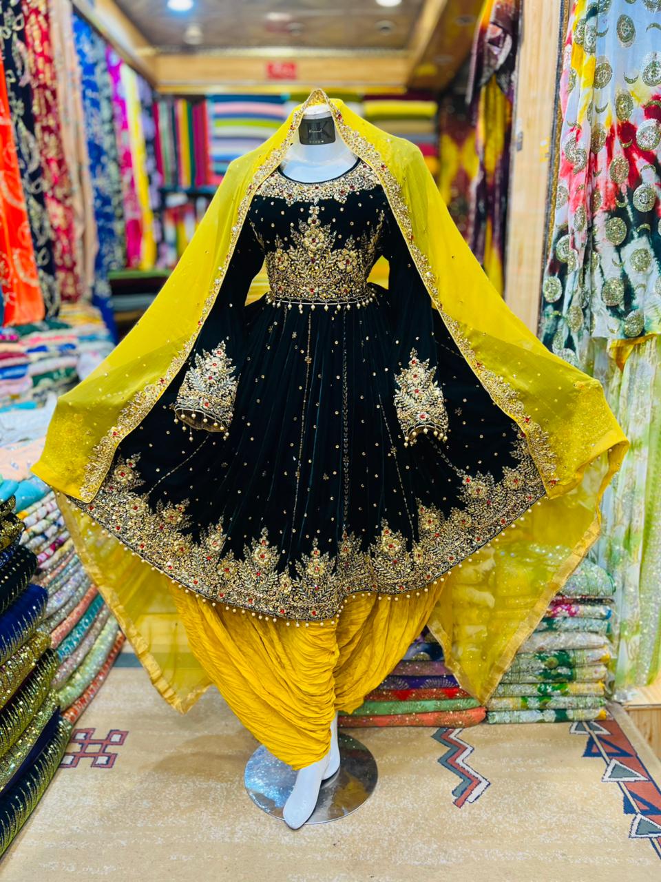 Hand Work Original Silma Contrast Shalwar Dupata - Image 6