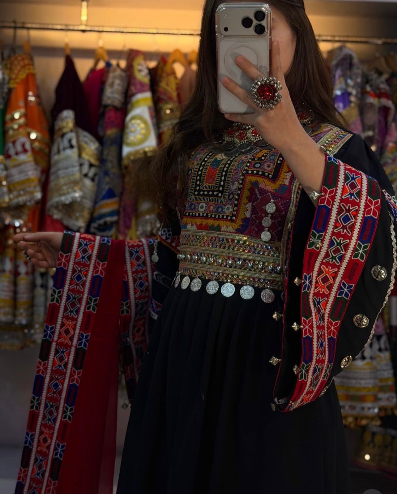 Afghan Traditional Kuchi Bridal Gown - Image 6