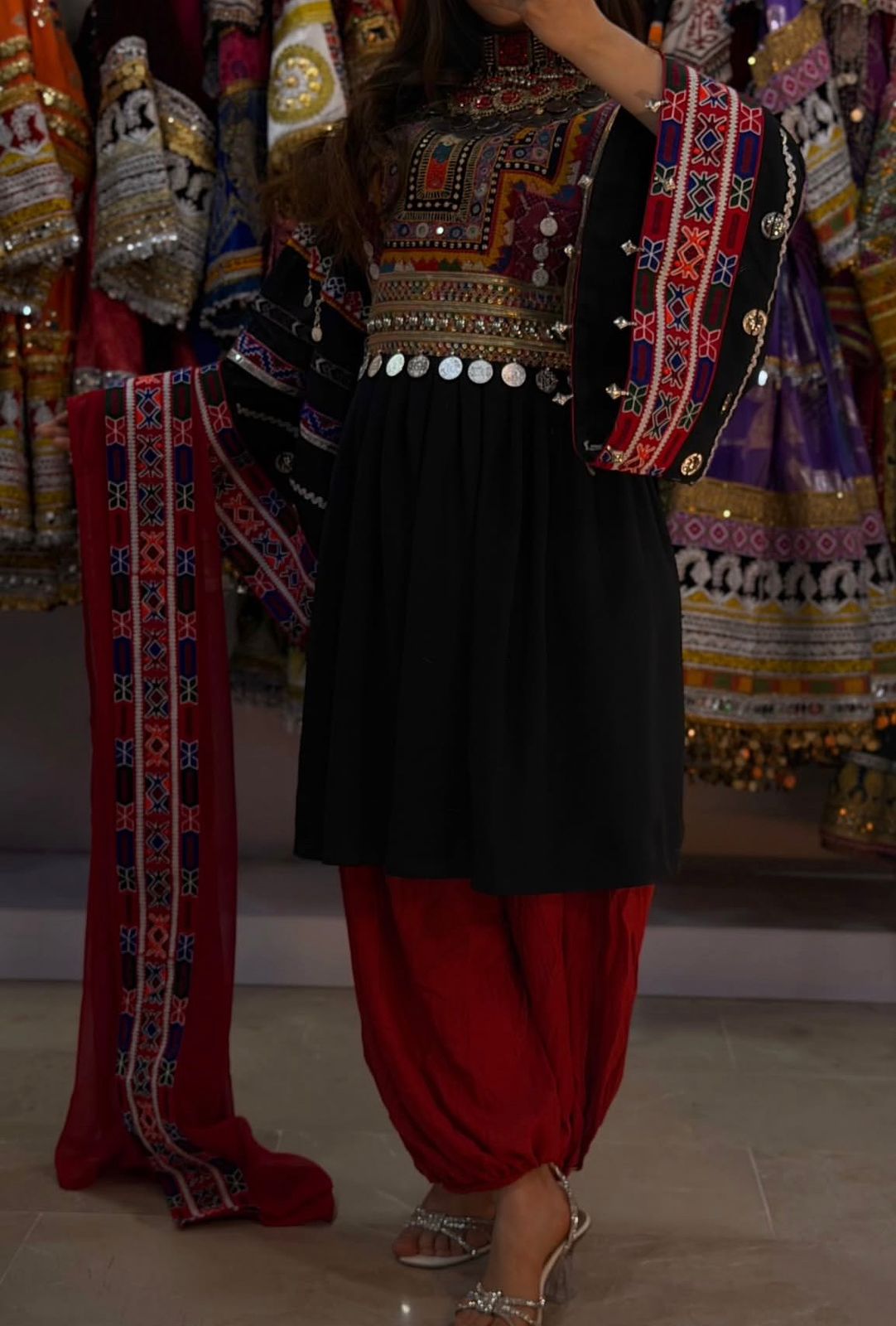 Afghan Traditional Kuchi Bridal Gown - Image 7
