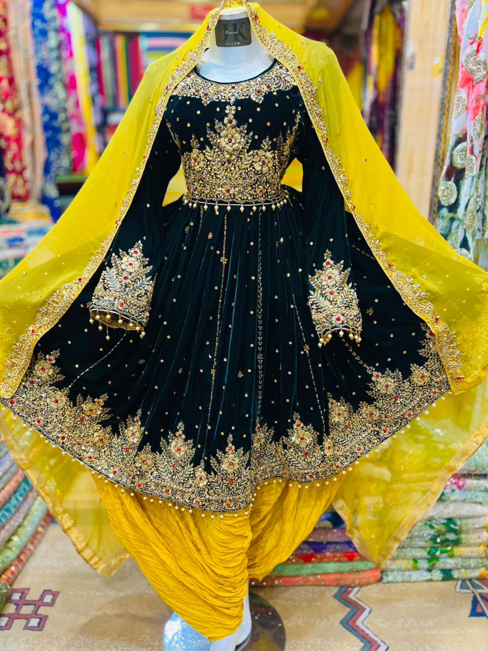Hand Work Original Silma Contrast Shalwar Dupata - Image 7