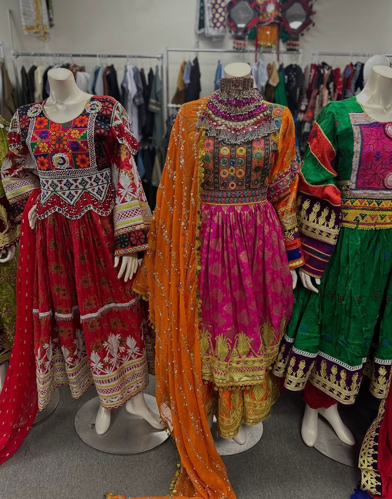 Afghan Traditional Kuchi Bridal Gown - Image 8