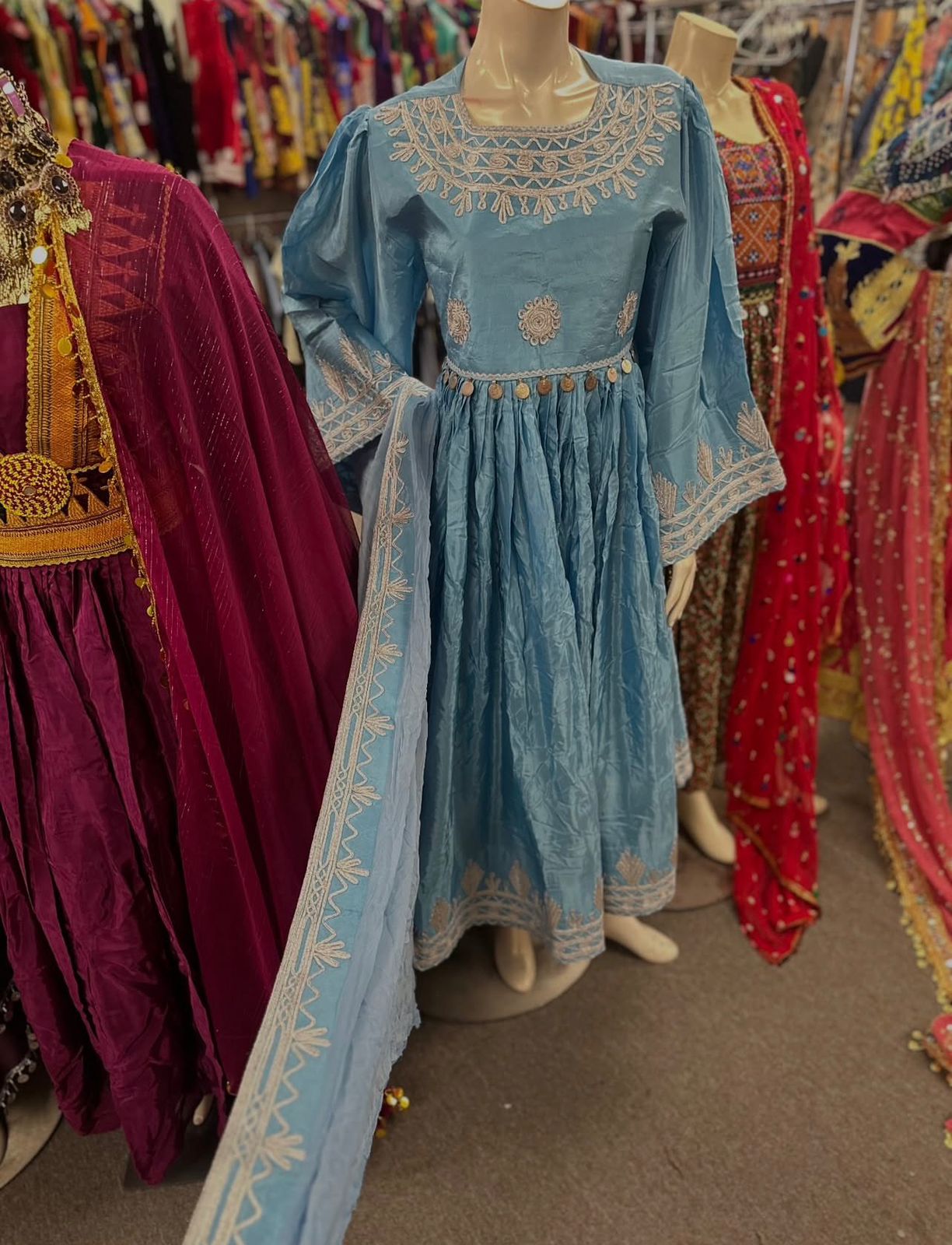 Afghan Traditional Kuchi Bridal Gown - Image 8