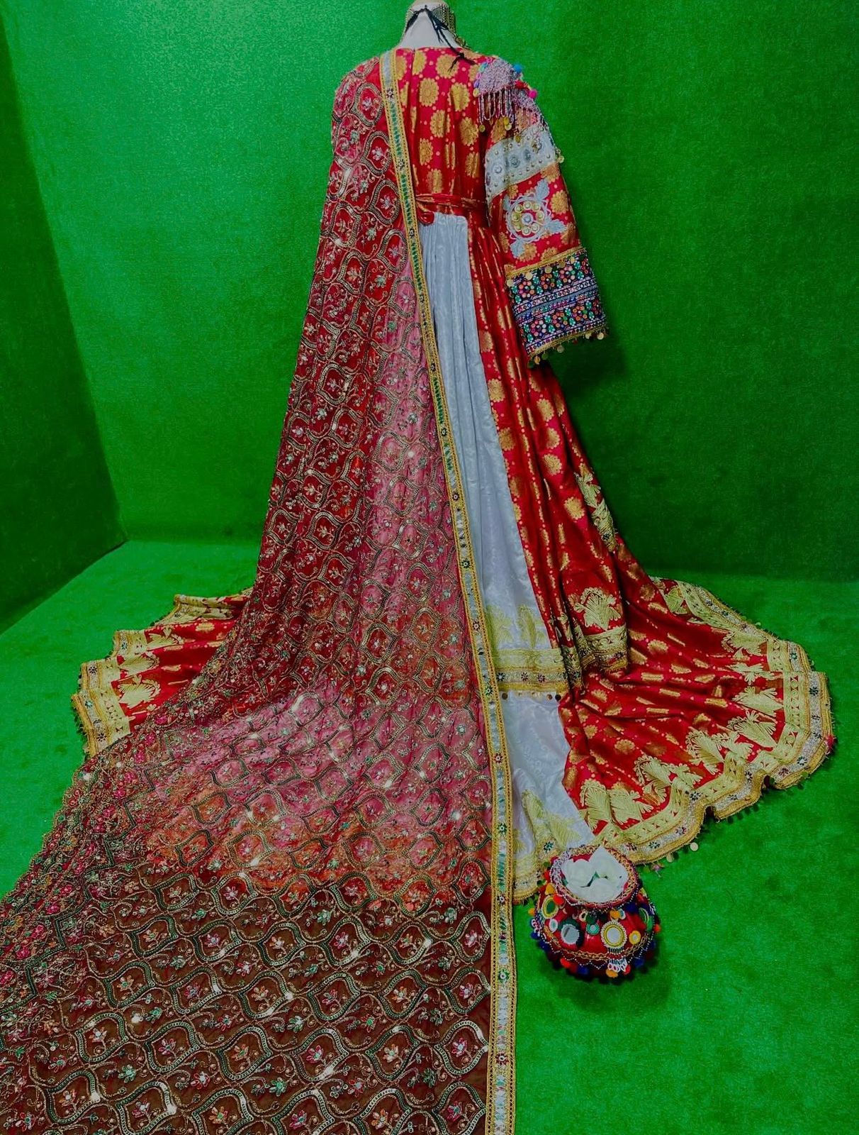 Afghan Traditional Kuchi Bridal Gown - Image 3