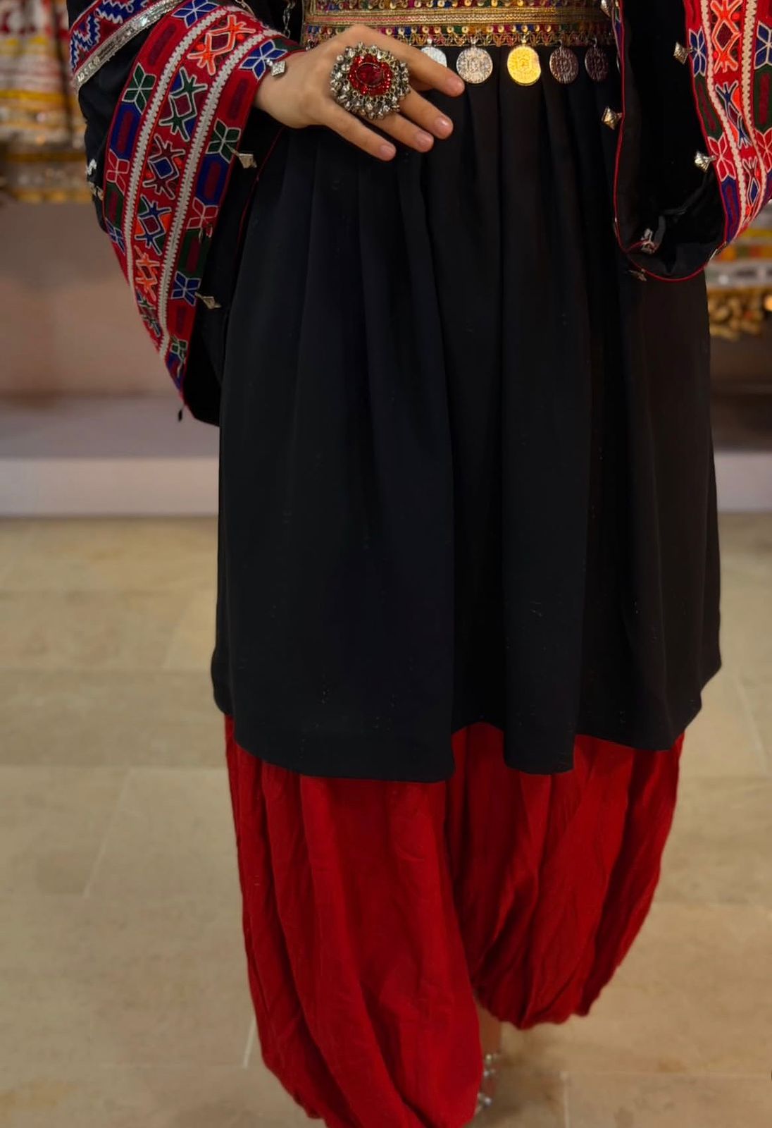 Afghan Traditional Kuchi Bridal Gown - Image 12